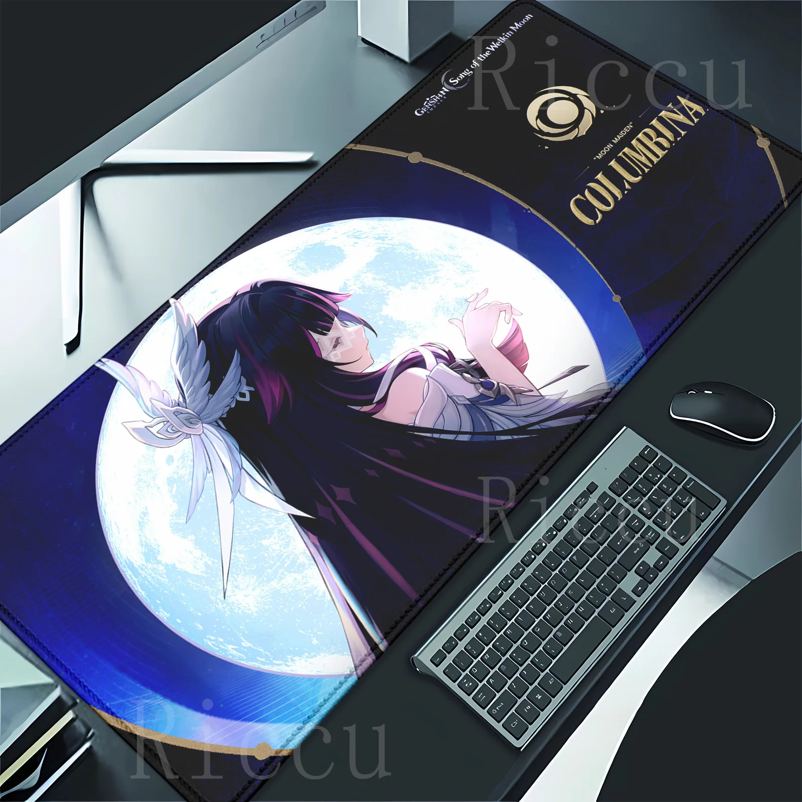 

Hentai Genshin Impact Columbina art Mouse Pad Locking Anime Edge Damselette Computer Gamer Large Rubber Mousepad Laptop Desk Mat