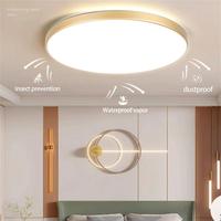 Golden Ceiling Lamp Led Ceiling Light 220V 3 Colors LED Lights Ultra Thin  Lighting For Kitchen Bedroom Living Room