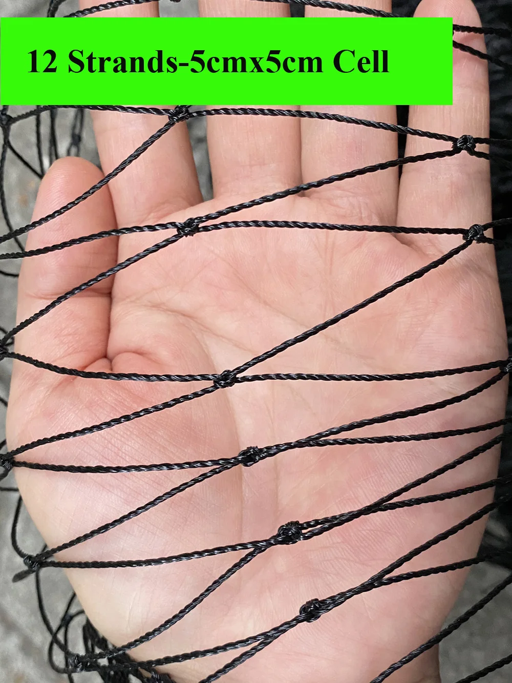 Schwarzes Vogelnetz – robuste Gartennetze, Balkon, Vogelnetz, Gartenzaun und Nutzpflanzen, schützendes Zaunnetz, Anti-Vogel-Hirsch, Katze, Hund – Detail 4
