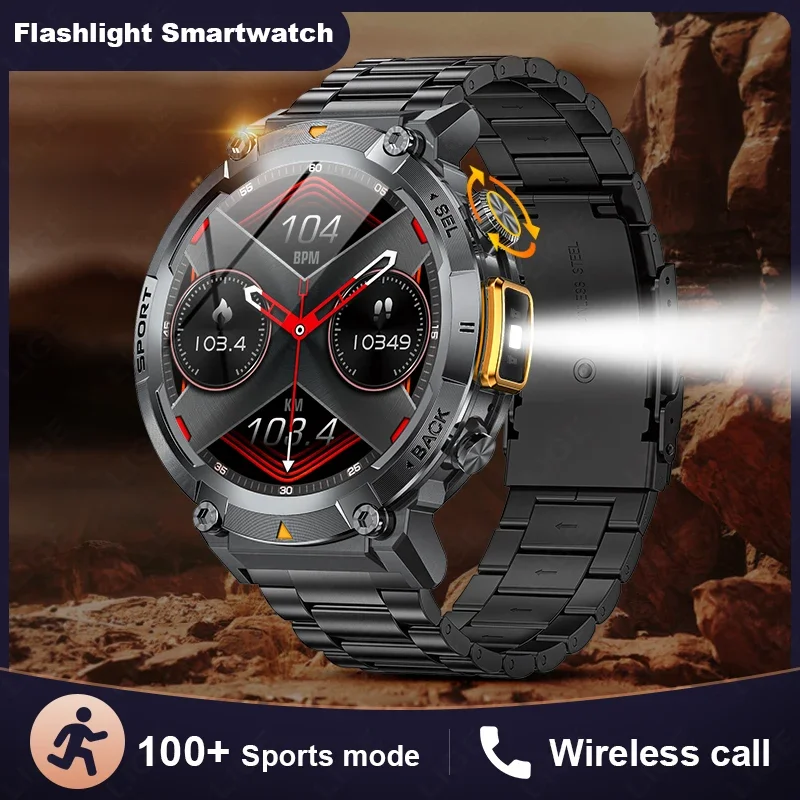 Universal Smart Watch for All Smartphones - Outdoor Fitness, Bluetooth Call, Waterproof, LED Lighting