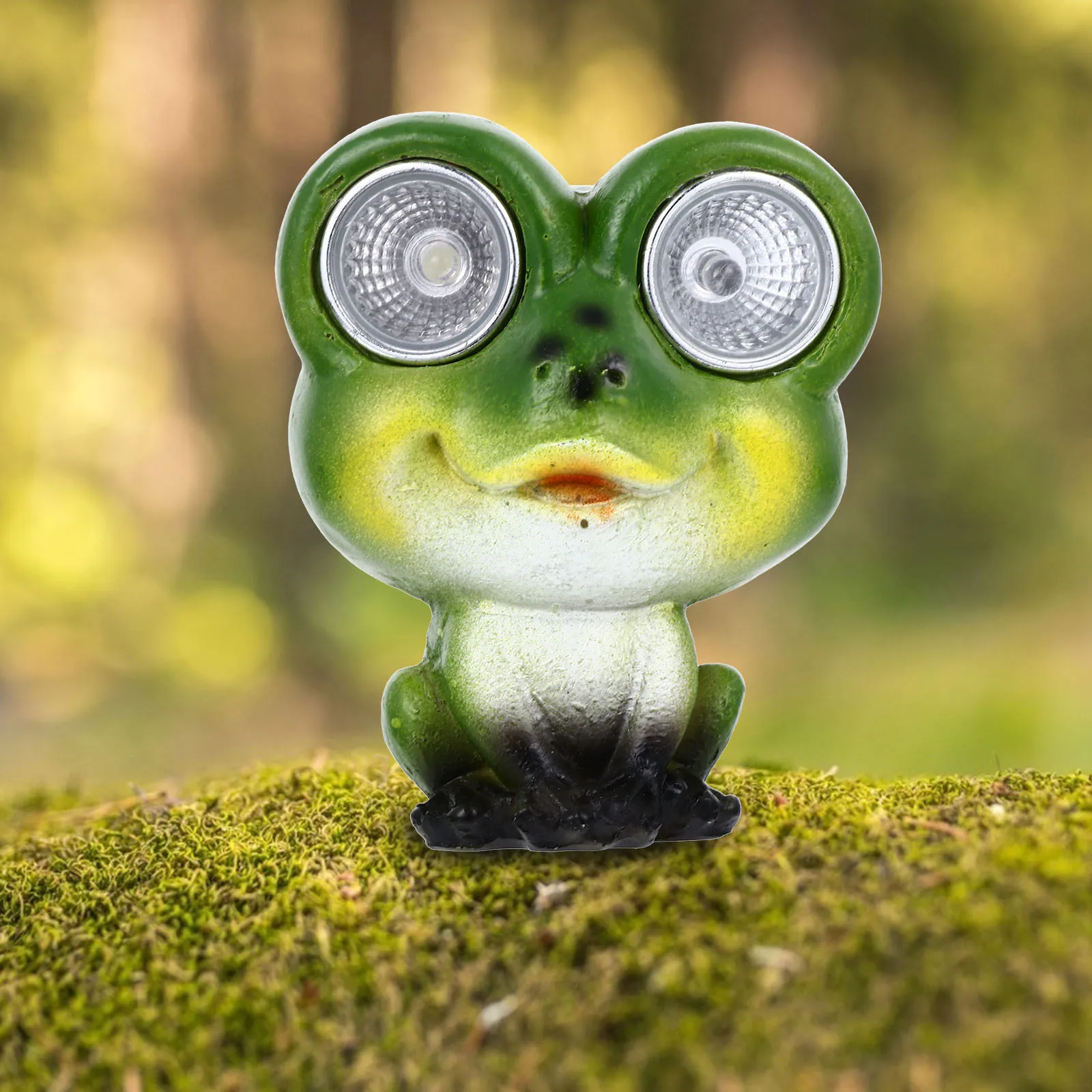 Resina arte artesanato solar sapos lâmpada verde jardim luzes solares ao ar livre pátio caminho gramado iluminação decorativa lâmpada do gramado