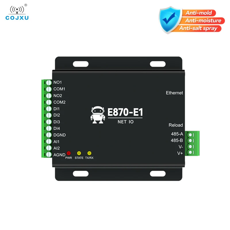 

Edge Acquisition Gateway IO Controller Ethernet RS485 4DI 2DO 2AI COJXU E870-E1 Modbus TCP/UDP/MQTT Protocol Industrial Grade