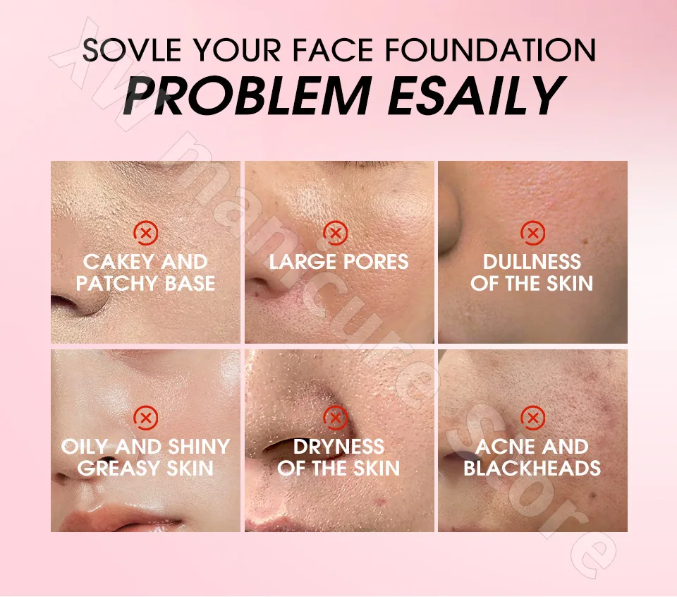 Hexin heshiqin base líquida hidratante e iluminadora tom de pele isolamento creme de churrasco corretivo proteção solar 50ml