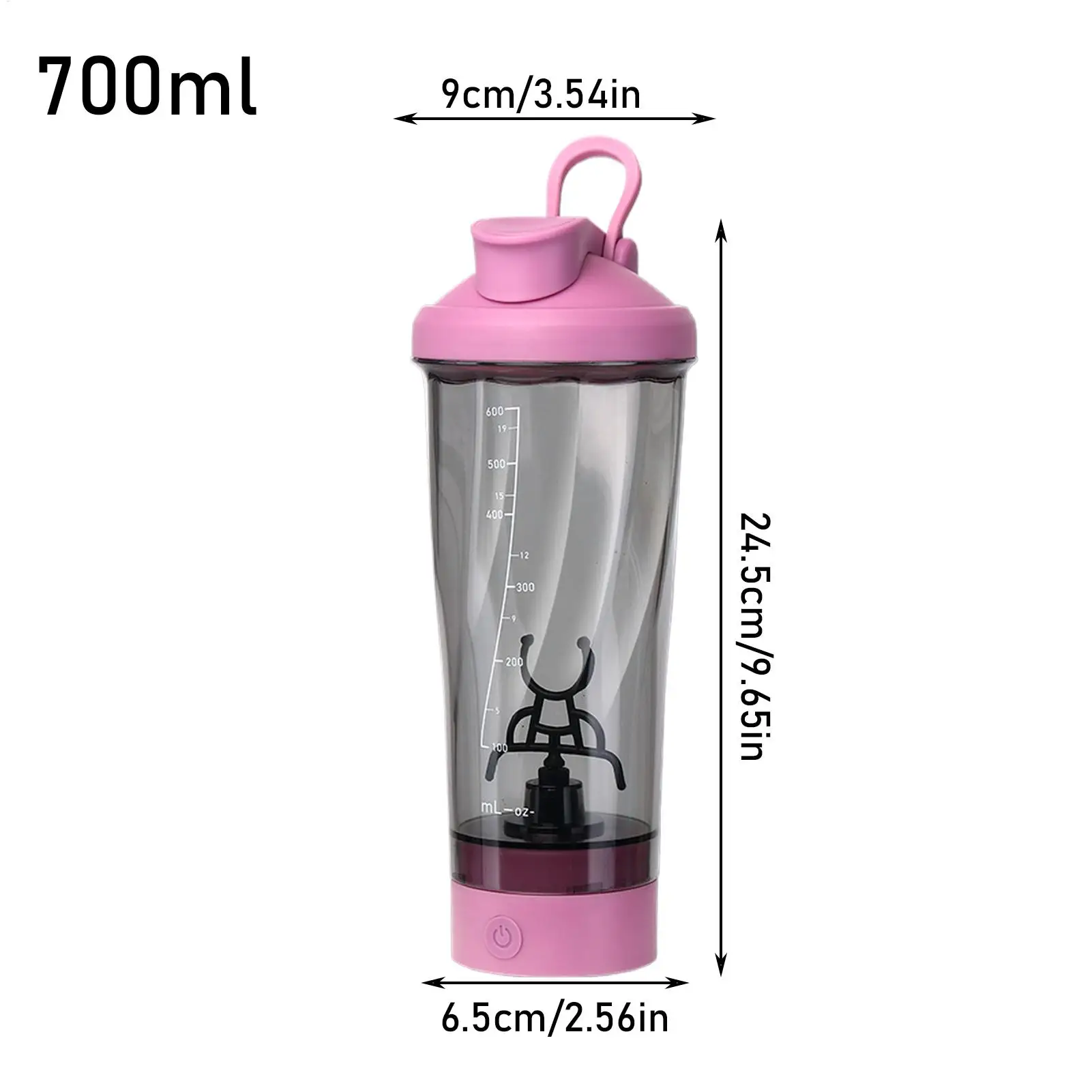 زجاجة هزازة البروتين الكهربائية المحمولة زجاجة خلط العصائر الكهربائية 700 مللي آلة خلاط قابلة للشحن للتخييم المطبخ #6