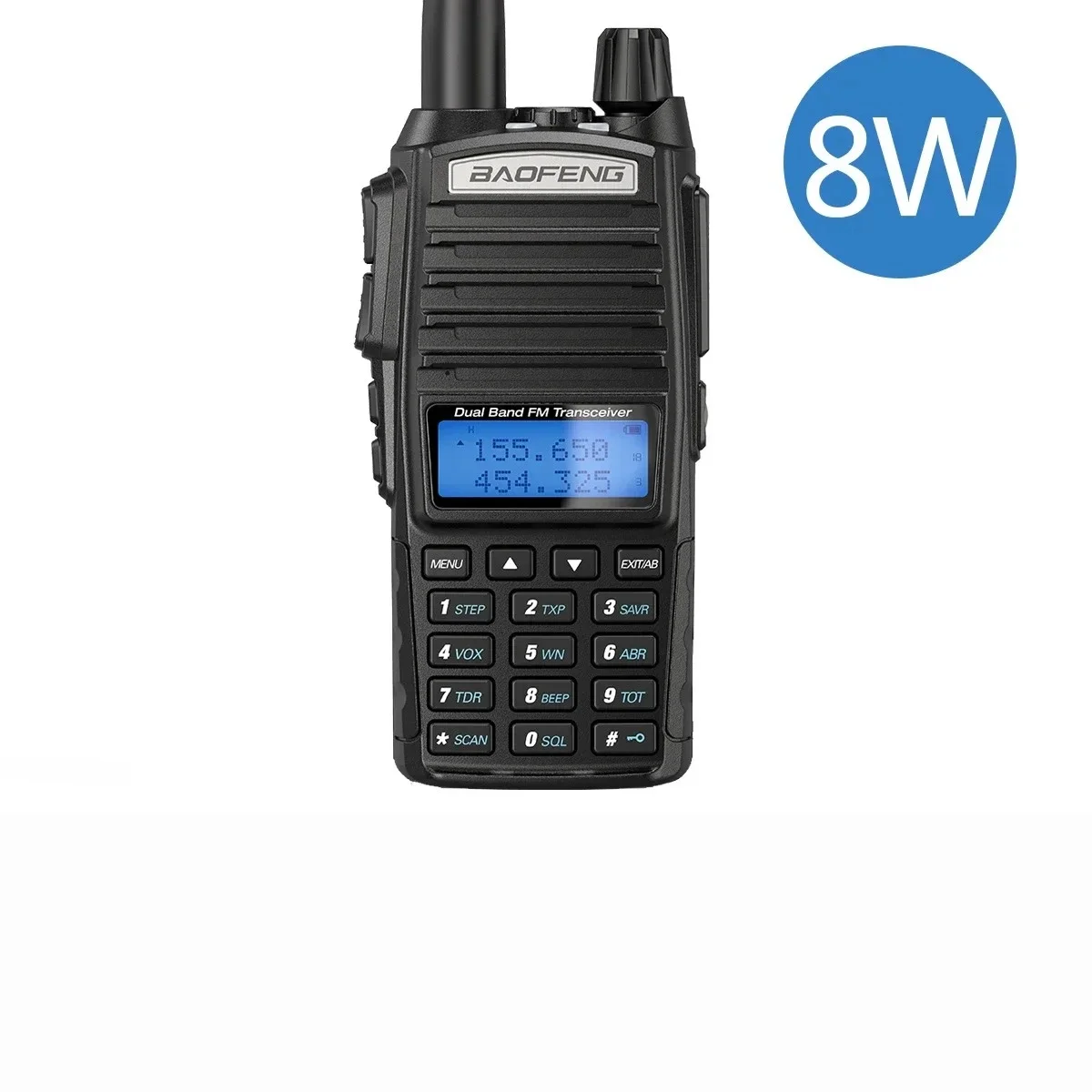 วิทยุสื่อสาร Baofeng UV-82 8W 5W กำลังส่งสูง แบบสองย่านความถี่ VHF UHF ปรับกำลังได้สามระดับ พกพาสะดวก สำหรับการล่าสัตว์ พร้อมปุ่ม PTT รุ่น UV-5R วิทยุสื่อสารสองทางสำหรับนักวิทยุสมัครเล่น