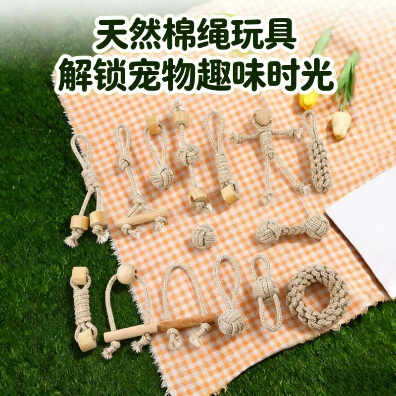 Durable Dog Rope Toy Set for Teeth Cleaning description 5