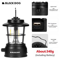 Naturehike Blackdog Camping Lamp IPX4 Waterproof Outdoor Emergency Lantern Ultra-long Battery Light Hanging 3600mAh Rechargeable