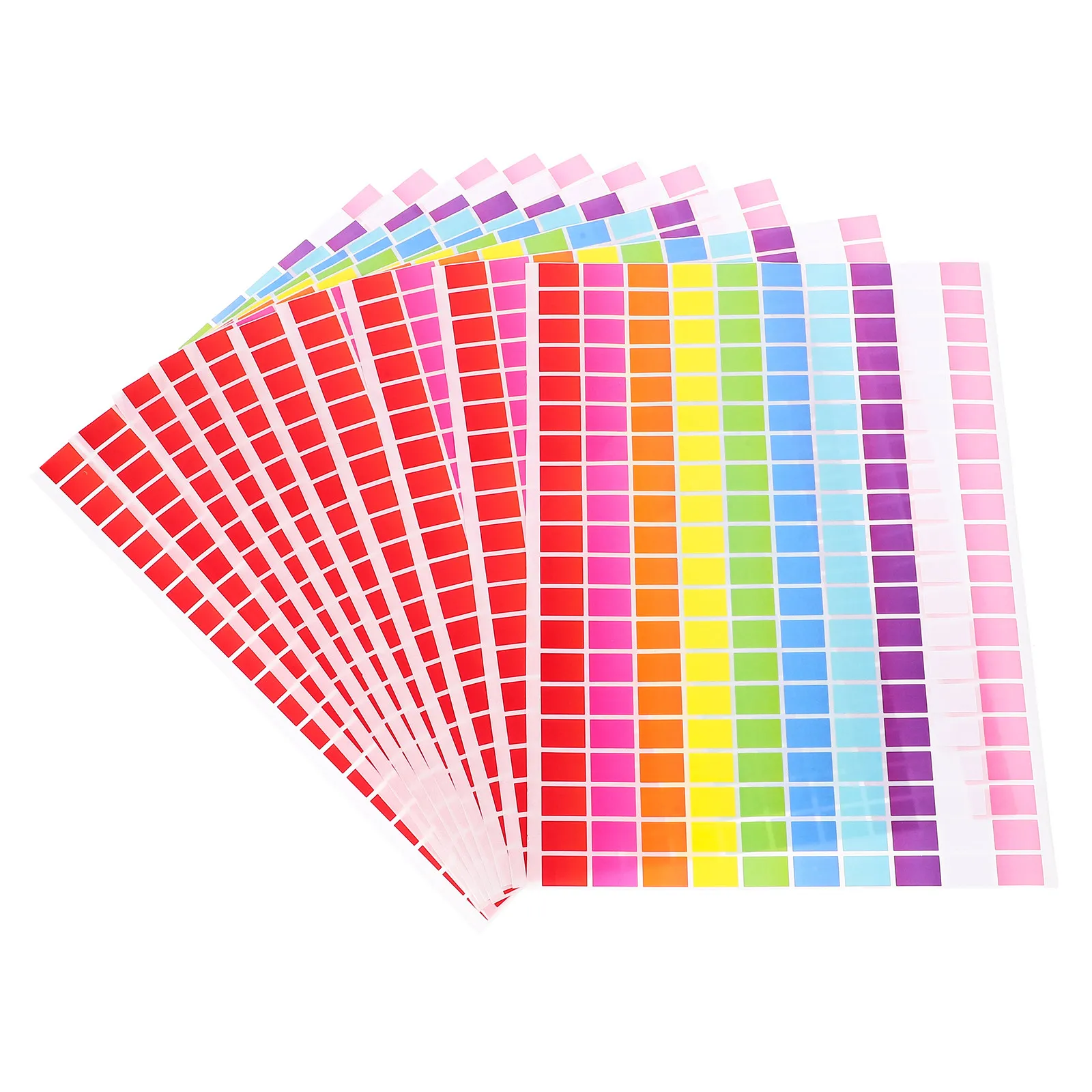 

10 Sheets Color Coding Labels Rectangular Self-Adhesive Colored Stickers for Home Office Organization Storage Jars Books Files