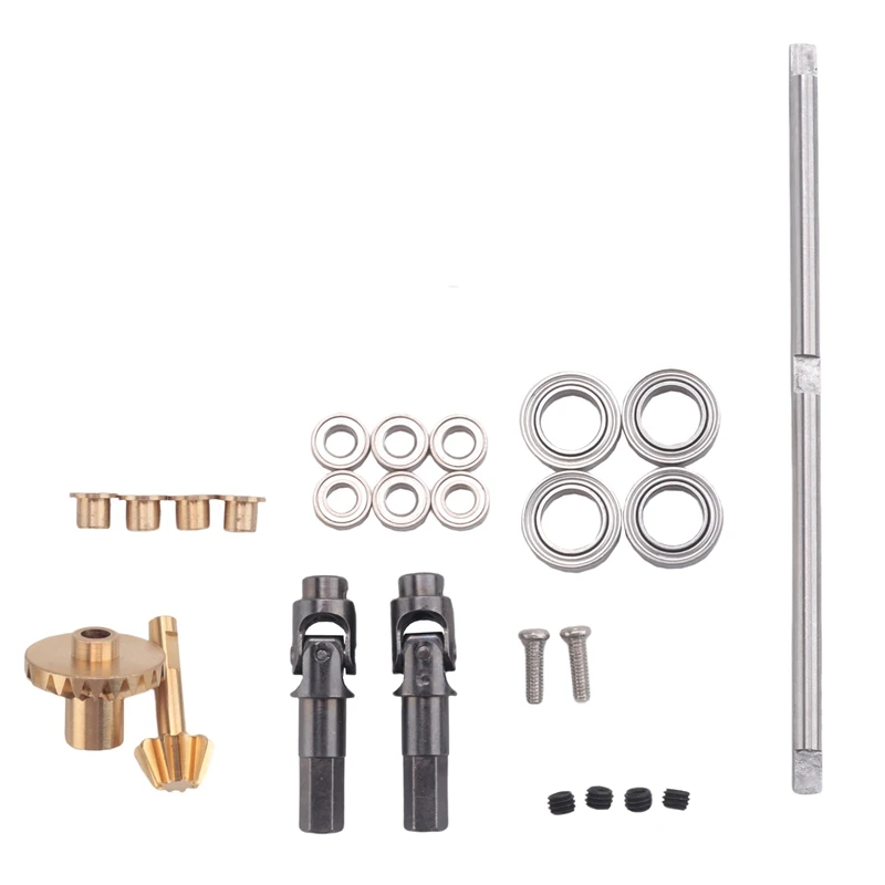 

For WPL B-1 B-14 B-24 B24 C14 C-14 1/16 Truck RC Car Upgrade Metal Drive Shaft Gear Bridge Front Axle Full Metal Kit