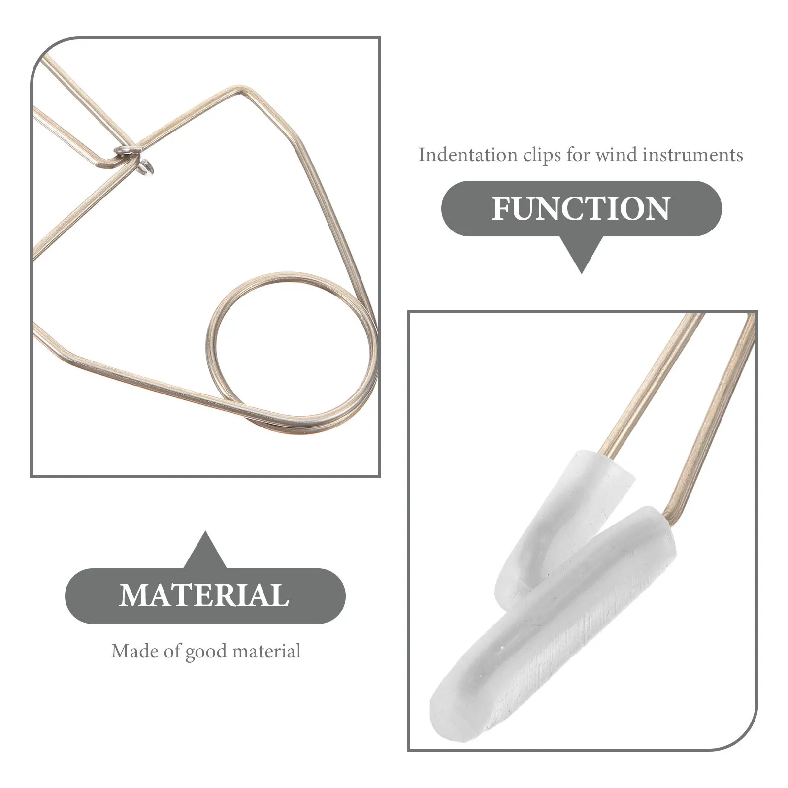 

Flute Repair Tool Stainless Steel Clip Soft Rubber Cover for Intonation Adjustment Flute Repair Clip Instrument Maintenance