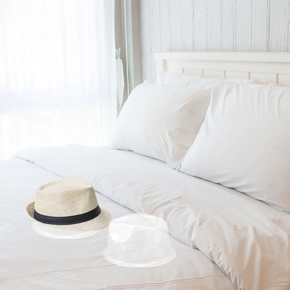 

10pcs Hat Organizer Stand Storage Support Holder Transparent Travel Hat Display Holder PVC Display Home Cowboy