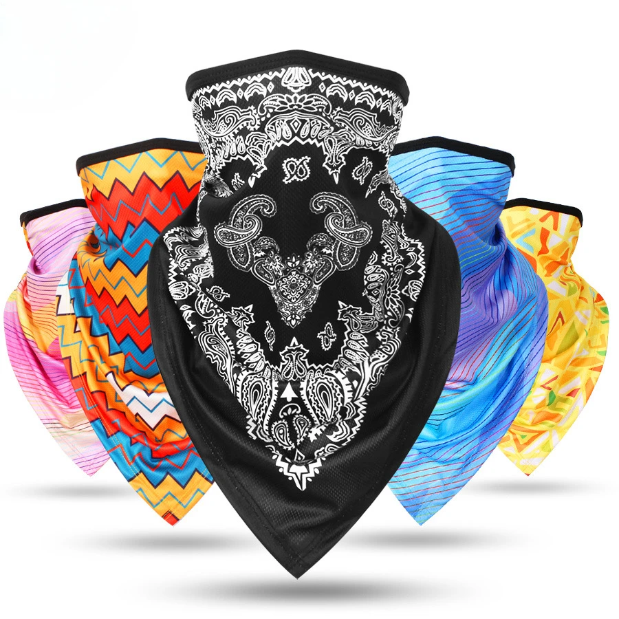 

Ice silk pinhole triangle breathable face towel windproof mask for men and women outdoor sports cycling scarf fishing collar