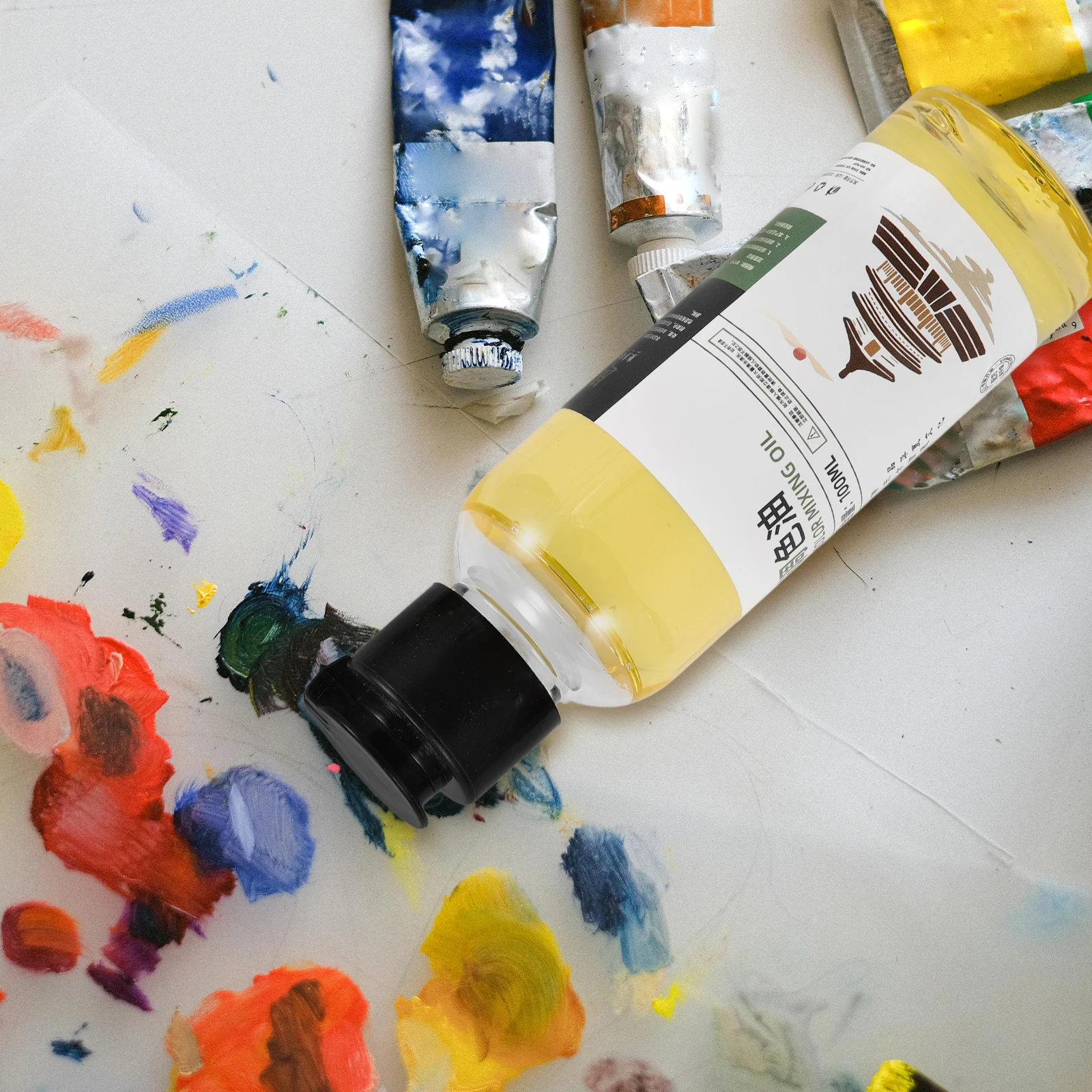 

1 Bottle Oil Color Toning Agent Paint Thinner Multi Functional Brush Cleaner Medium for Oil Painting Paint Thinner