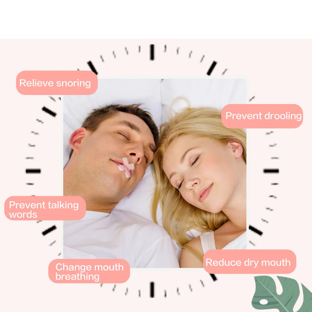 Mouth Tape Sleep Anti Snore Stickers Nasal Lip Paste Straps Anti-snoring Mouthpiece Better Breathing Adults Children Health Tool