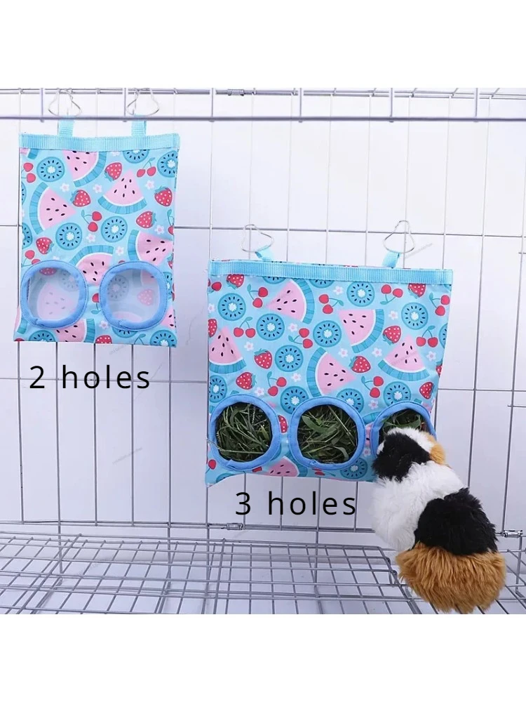 New styles Hay Bag Hanging Pouch Feeder Holder Feeding Dispenser for Rabbit Guinea Pig Small Animals Pet Bunny Cage Accessories