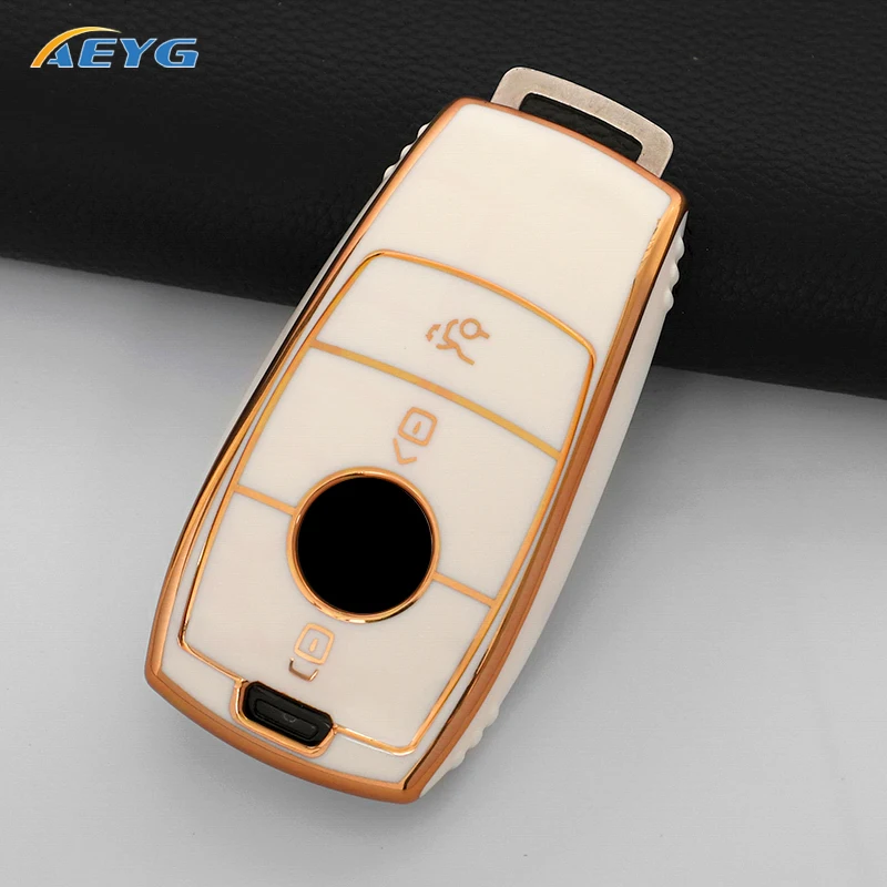 Fashion TPU Car Key Case Full Cover Fob For Mercedes Benz A C E S G GLS CLA Class W213 W177 W205 W222 X167 W176 AMG Accessories