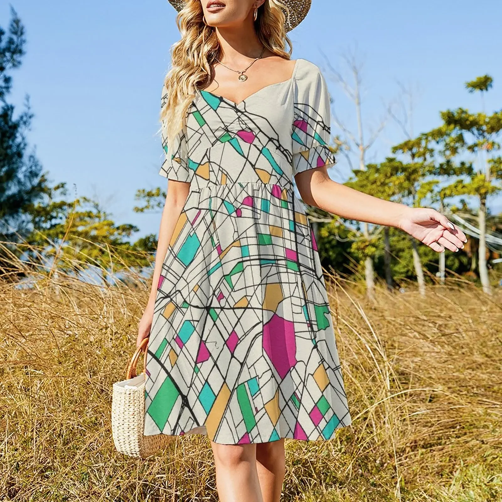 Buenos Aires, Argentina Street Map Short-Sleeved Dress Prom gown long sleeve dresses