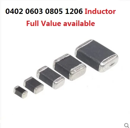 100PCS 0402 0603 0805 1206 SMD Chip Multilayer Inductor 100uH 10n 10123456789NH/UH 0.1.2.3.4.5.6.7.8.9/NH / 1 2 3 4 5 6 7 8 9 NH