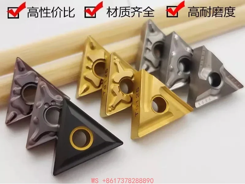 Numerical control blade triangular circular lathe clamp head alloy blade TNMG160404/160408/160412