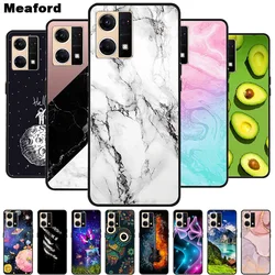 For Oppo Reno 7 4G Case Marble Soft Silicone Back Case for Oppo F21 Pro 4G Fundas Case Reno7 CPH2363 2022 Phone Cover Cute Coque