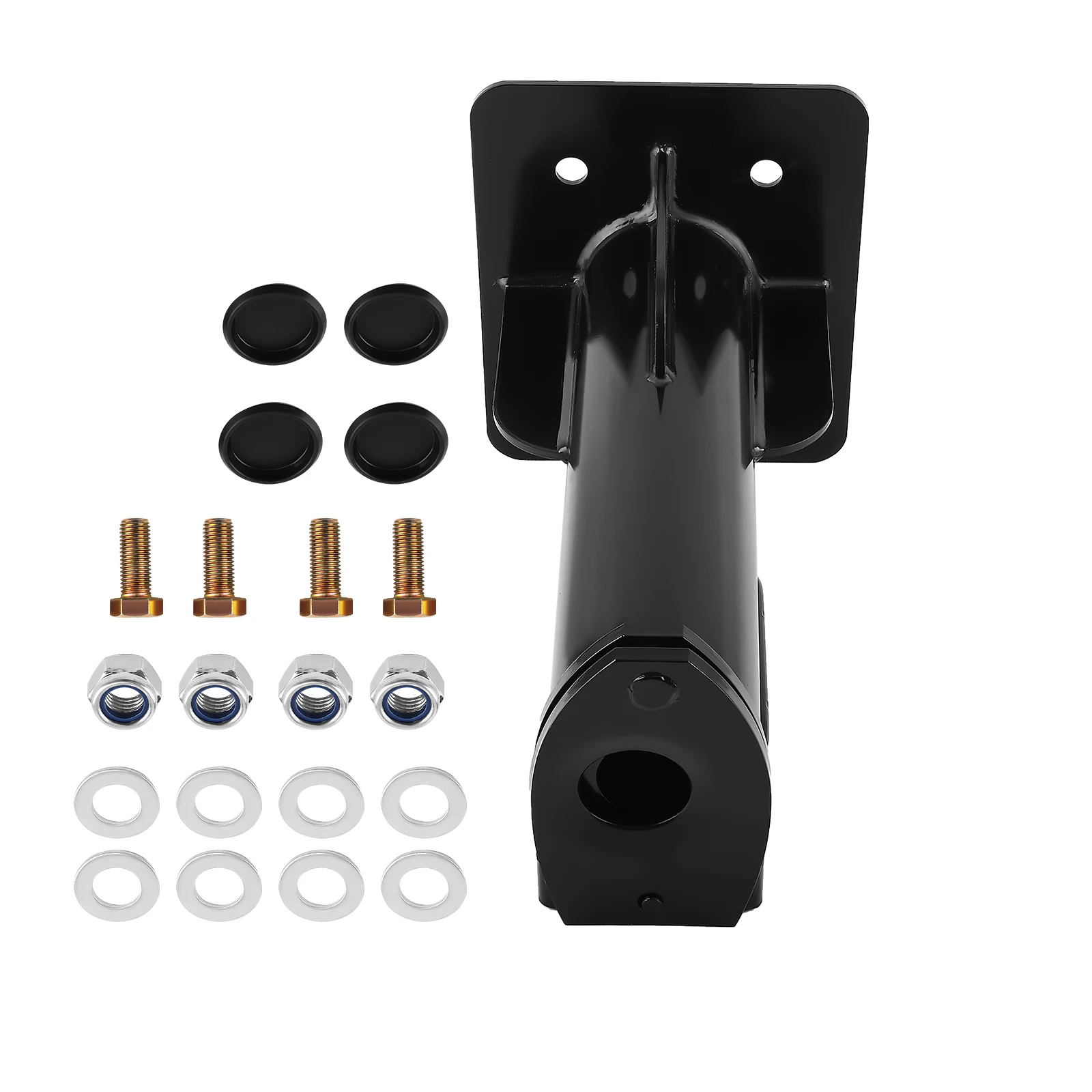 Gooseneck Adapter 5Th Wheel for RV Trailer 20000 lbs 17'' Height Steel Black