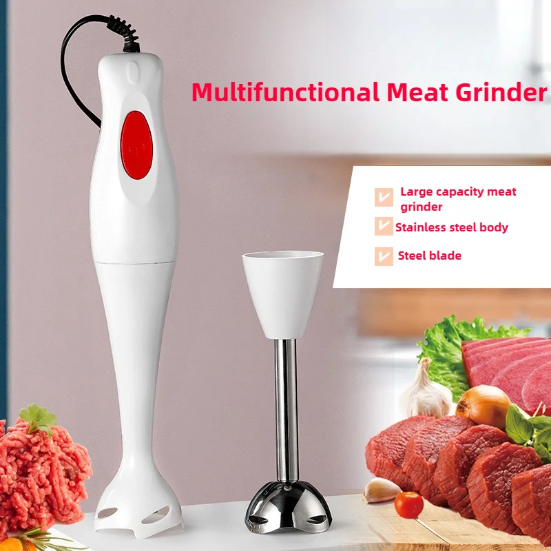 

Hand Stick Blender Mixer with Chopper Handheld Egg Blender Mini Portable Electric Meat Grinder Baby Supplementary Food Machine