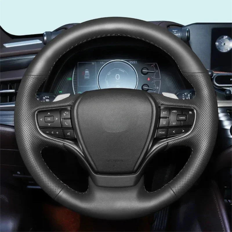 Full Wrap Perforated Leather Steering Wheel Cover Fits Lexus ES200, ES260, ES300