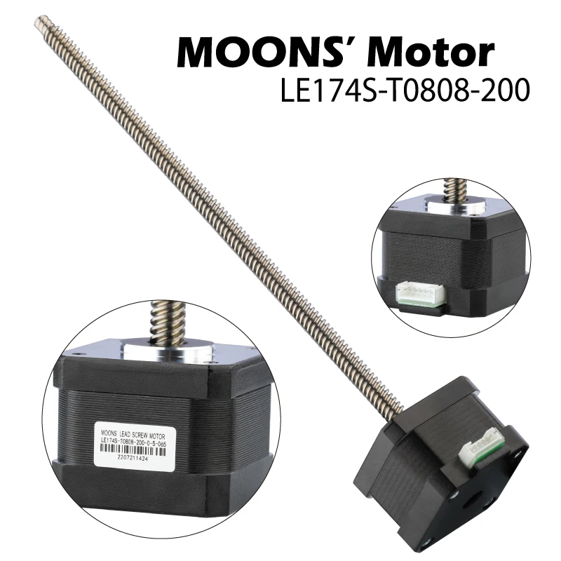 

Original MOONS XY Shaft Nema 14 Stepper Motor / Z Shaft Nema 17 Leadscrew Shaft Motor For 3D printer Voron 0.1