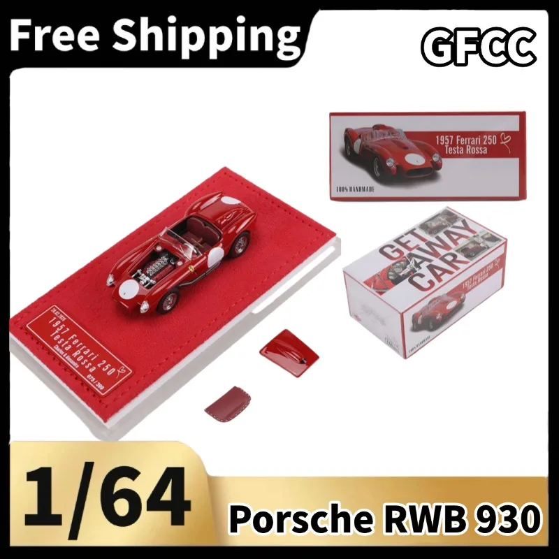 [In Stock] GFCC 1/64 Diecast Alloy 1957 250 Testa Rossa Convertible, Limited‑Numbered Collectible With Suede Base
