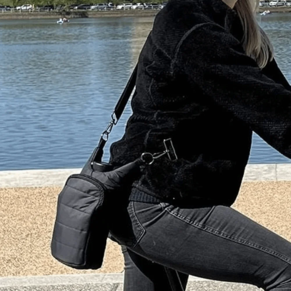 

Down Cup Holder Phone Bag Summer Front Pocket Water Bottle Holder Bag Waterproof Adjustable Crossbody Phone Bag Outdoor