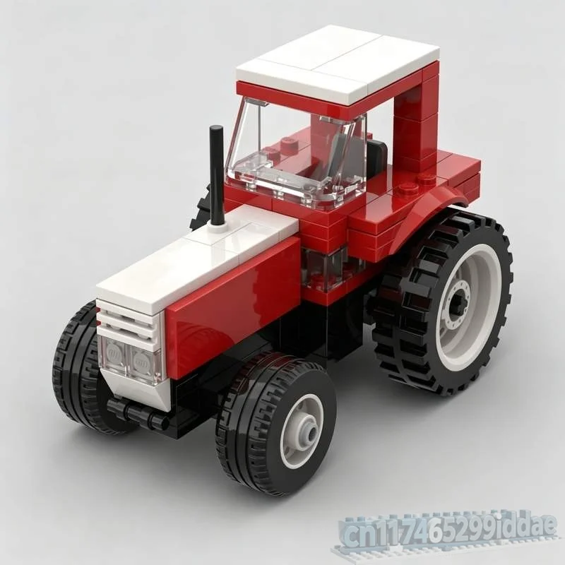 118PCS Steyr 540 Tractor MOC Creative Building Blocks Farm Vehicle Model DIY Assembly Toy Agricultural Equipment Gift Collection