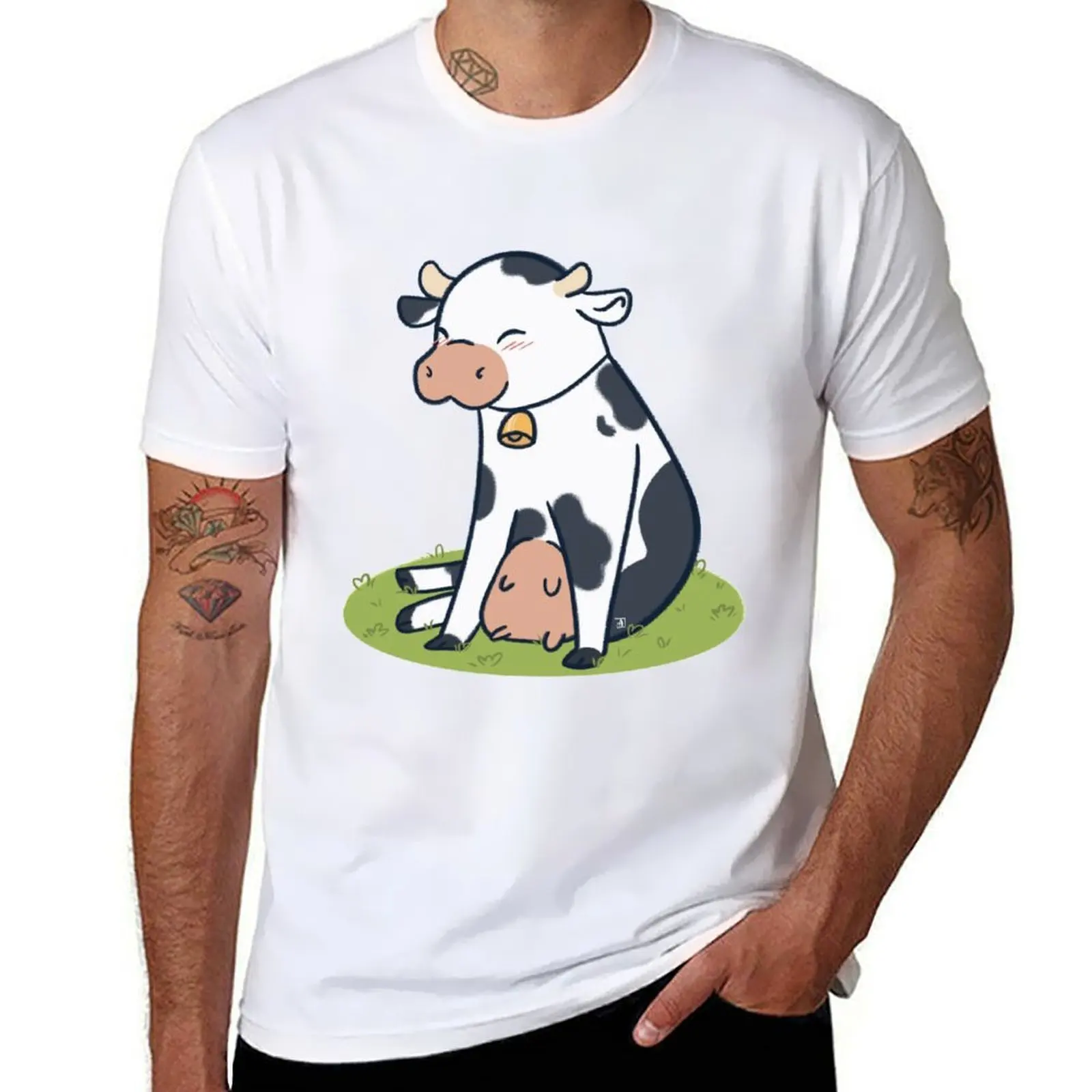 

Cute cow T-Shirt t shirt man designer t shirts for man cotton soft T-Shirt