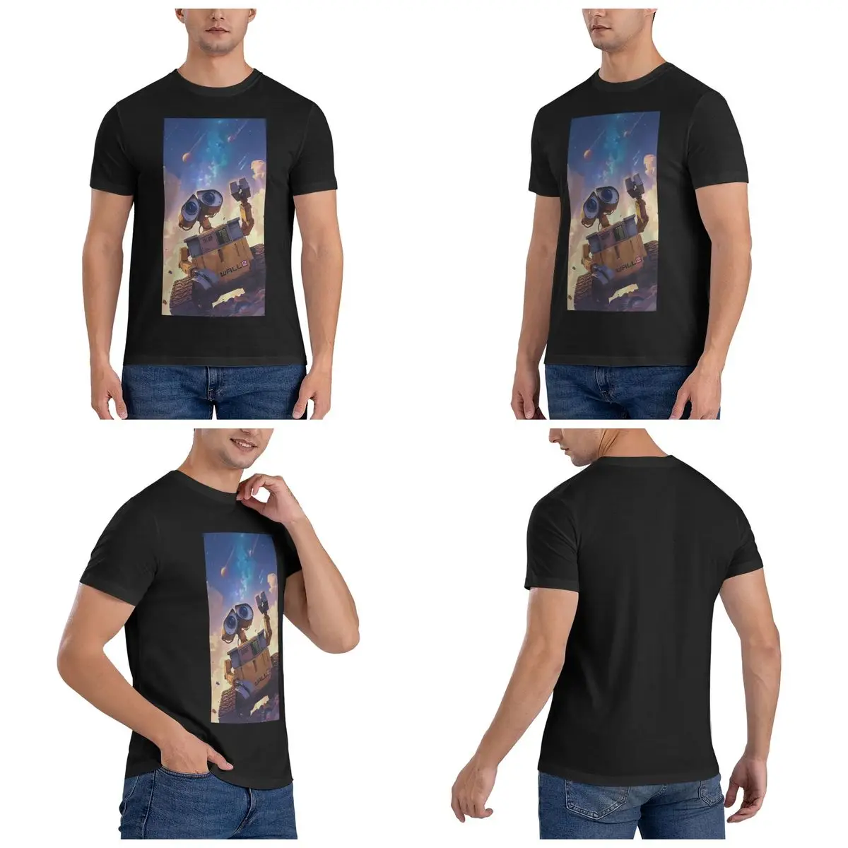 WALL-E T-Shirt for Men Cotton Oversized T Shirts Men's Short Sleeve O-Neck Summer Clothes Tops S-6XL