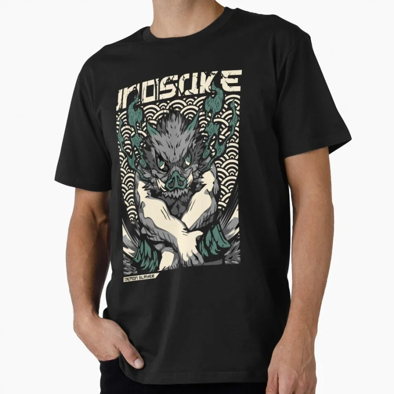 

Inosuke Hashibira Manga Demon Slayer Kimetsu no Yaiba Anime t shirt for fans Large size Tops 100% cotton Clothes Birthday Gift