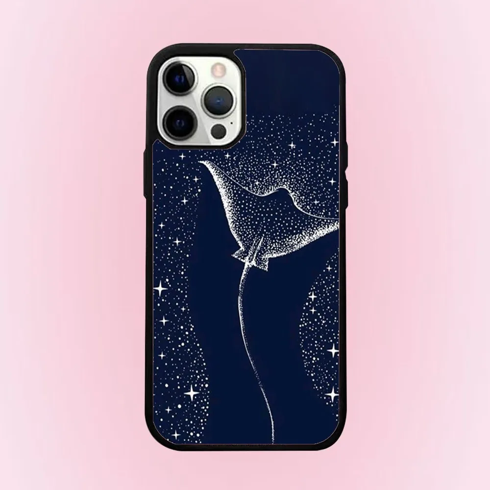 Ocean Sea Animal Manta Ray Phone Case For iPhone 16e,16,15,14,13,12,11,Plus,Pro,Max,Mini Magsafe Magnetic Wireless Charging