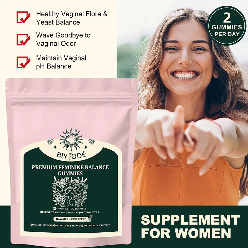 BIYODE Premium Feminine Balance Gummies Help Regulate Physiological Balance And Enhances Immunity Rich In Multiple Vitamins