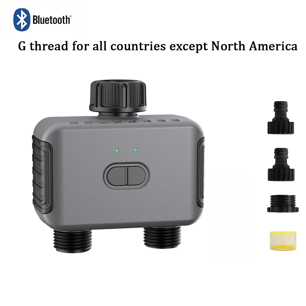 Zigbee/BT Automatische Water Timer Dual Slang Tuinirrigatie Bewateringssysteem Kraan Sprinkler Programmeur ondersteuning Alexa IPX5 - afbeelding 1