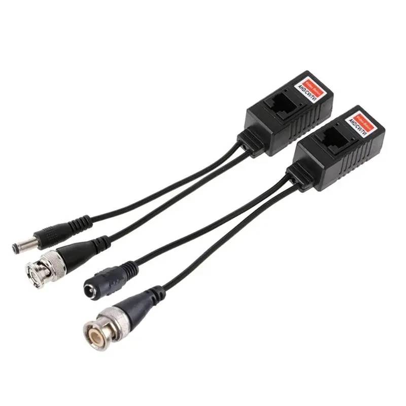 イベントデー-バラン送信機受信機-10ペア-bnc-to-rj45-パッシブビデオ電源-トランシーバー-cctvカメラ用、po付きビデオバラン