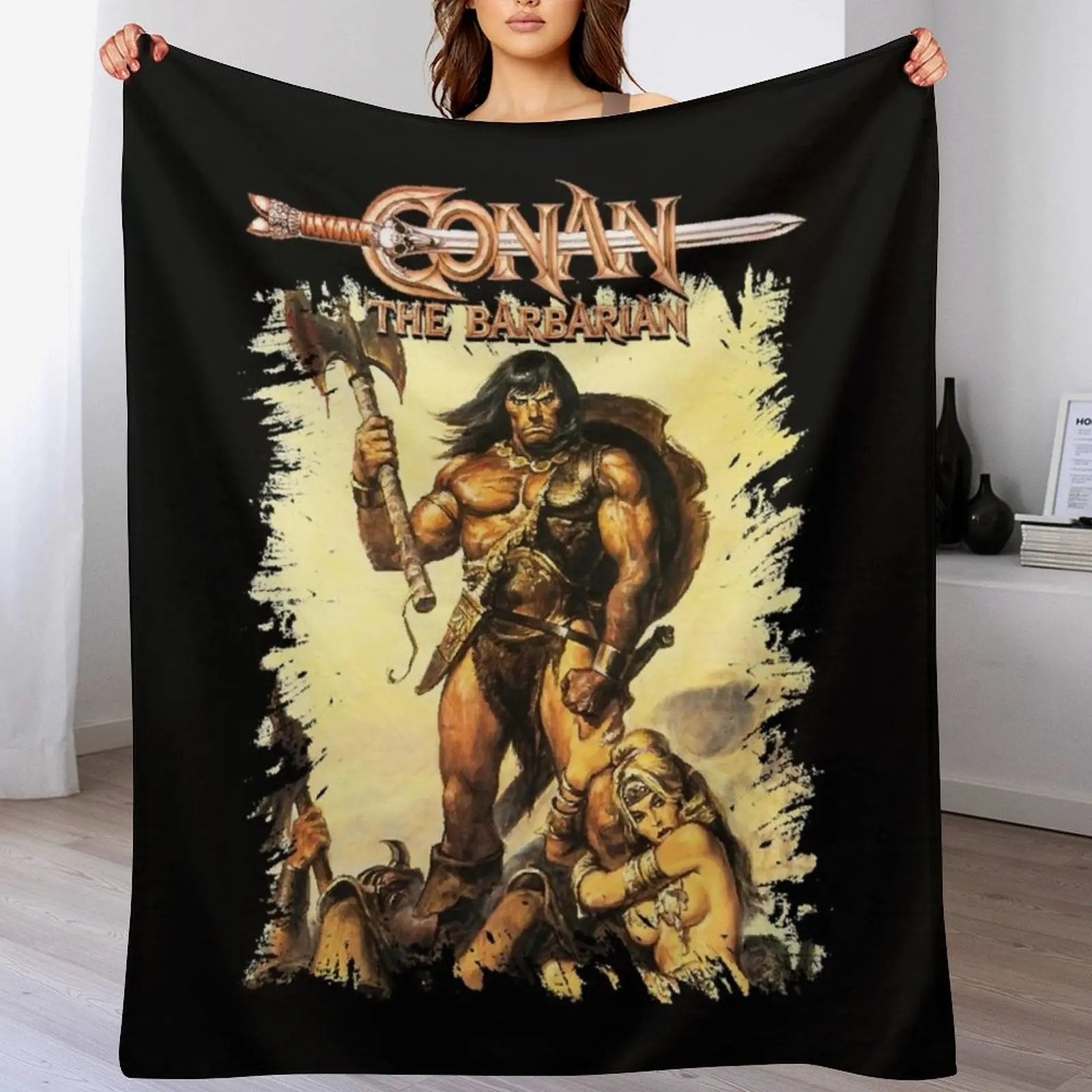 Conan the Barbarian Essential Throw Blanket Bed Fashionable Decorative Sofas Extra Large Throw Personalized Gift Blankets