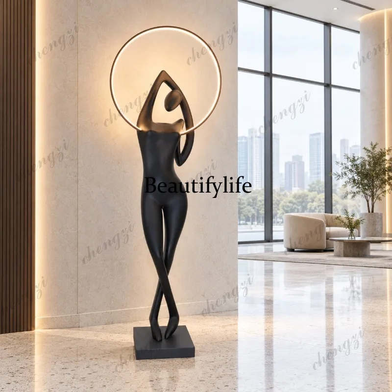 Modern simple floor lamp abstract figure sculpture decoration living room bedroom LED lamp creative art lamp ornament