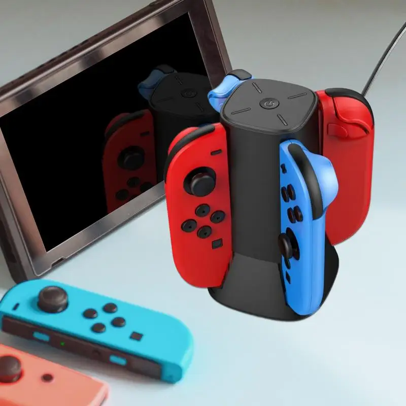 للتبديل 2 أذرع التحكم في ألعاب الفيديو جهاز شحن غمبد محطة شاحن حامل شحن محمول لقاعدة شاحن وحدة التحكم في ألعاب الفيديو