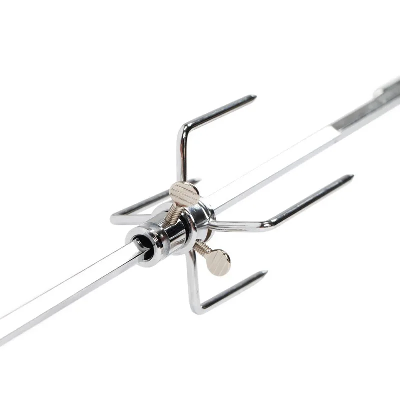 Camping Portable Electric Grill Motor Set Spit Rotisserie Rod Kit