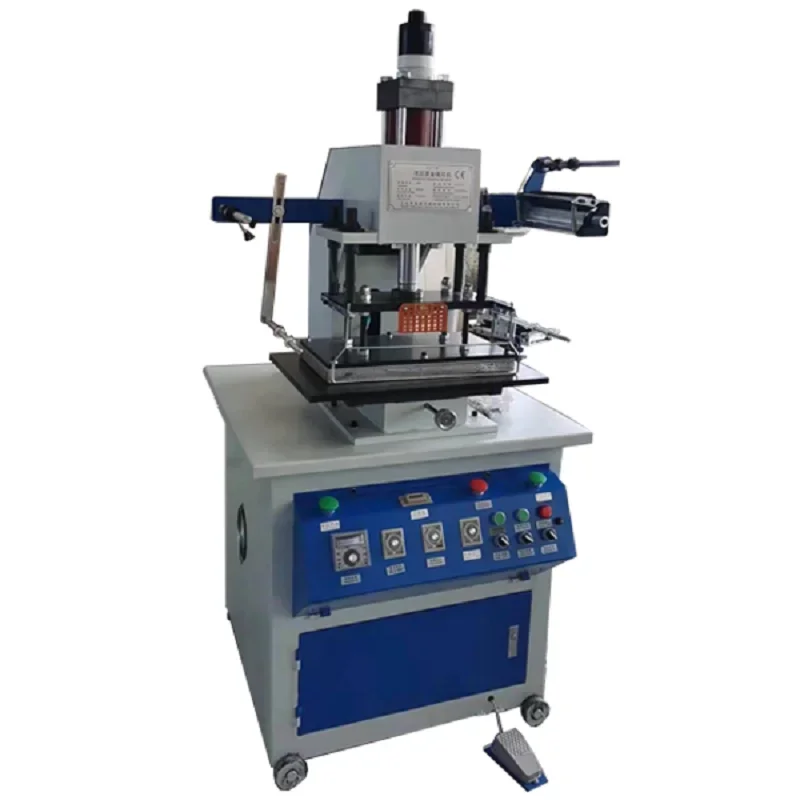 Auto-Feed Pneumatic Hot Foil Press - 460x260mm Embossed Logo Stamping for Leather Goods/Gift Boxes