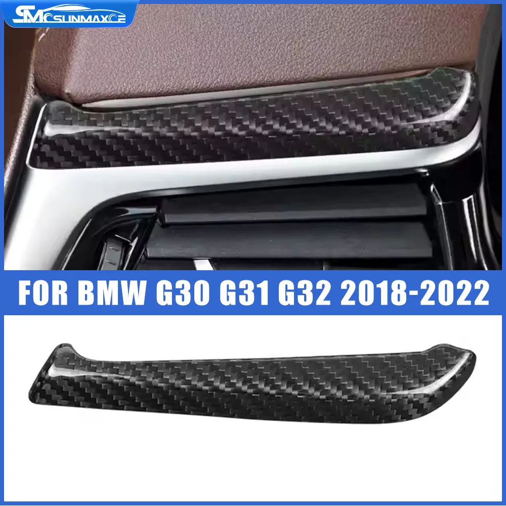 

For BMW 5 6 Series G30 G31 G32 2018-2022 Real Carbon Fiber Interior Left Side Air Vent Decoration Strip Trim Cover