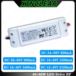 LED Driver 36W40W42W45W48W50W54W60W DC54-96V 36-65V 18-39V 18-30V 900mA 600mA Lighting Transformers For DIY Lamp Power Supply