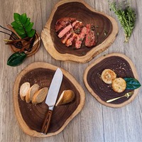 Acacia Cutting Board with 100% Natural Wood Exquisite Non-Splicing Acacia Wood Cheese Board for Bread as Serving Trays