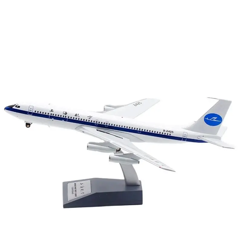 

Shanghai Airlines B707-300 Civil Aviation Airliner Alloy & Plastic Model 1:200 Scale Diecast Toy Gift Collection Simulation