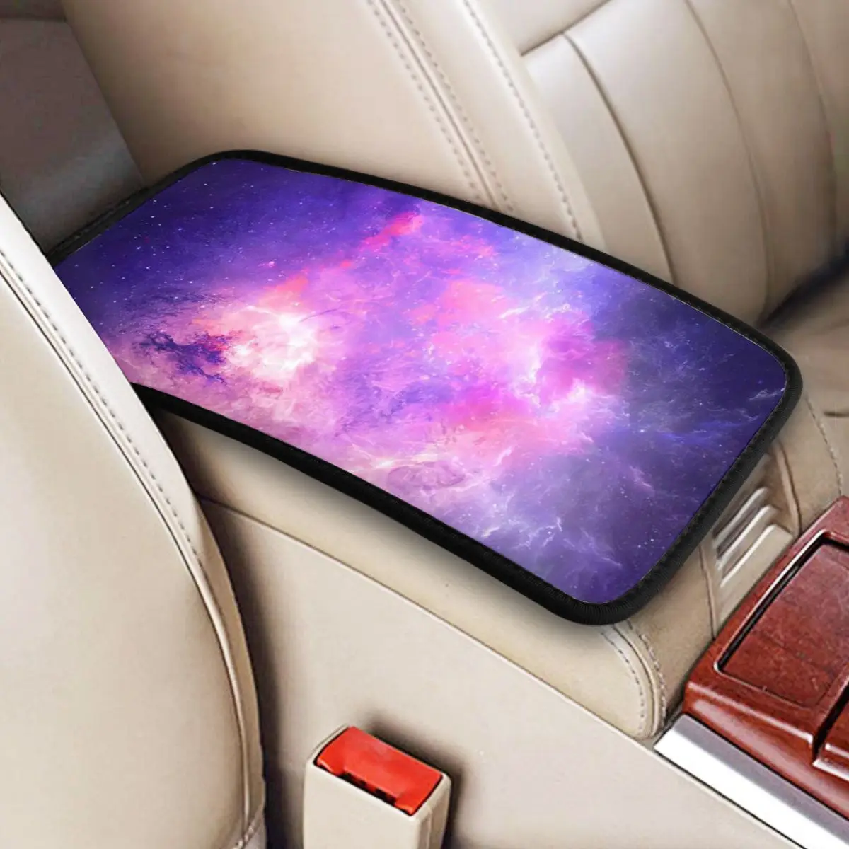 

Galaxy Starry Sky Car Accessories Car Handrail Box Cushion Custom Print Non-slip Car Armrest Cover