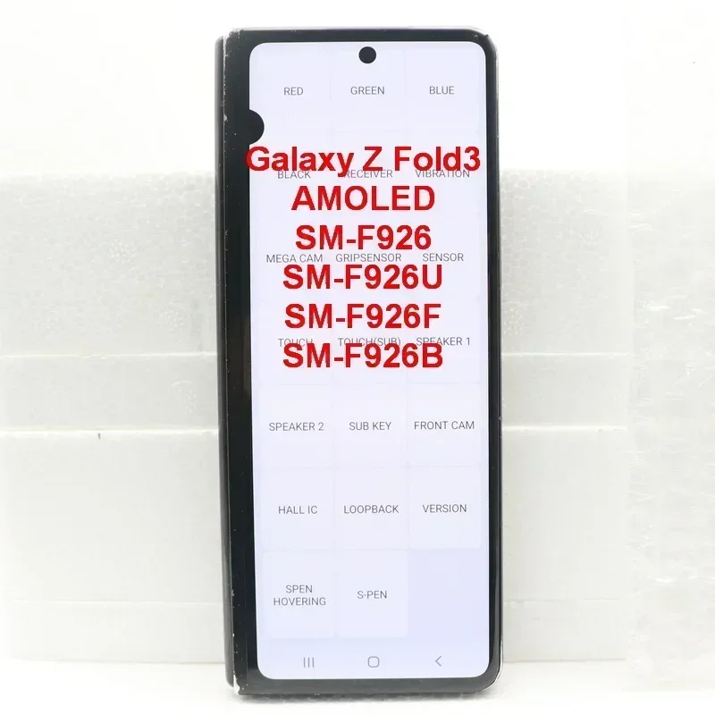 100%AMOLED Screen Assembly for Samsung Galaxy Z Fold3 SM-F926 F9260 F926F/DS Lcd Display Digital Touch Screen Replacement