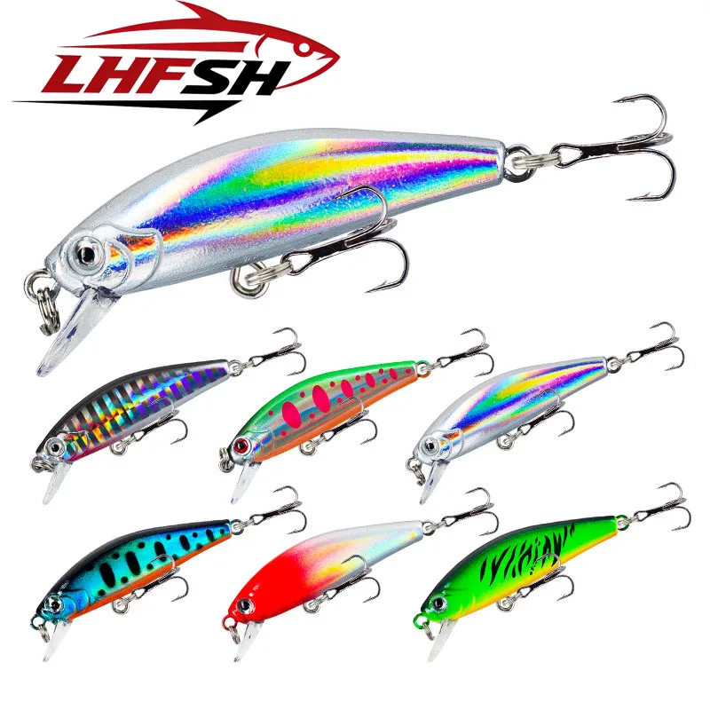 LHFSH 5,5cm/6,7g Tauch-Minnow-Köder - Langsam Sinkender Harter Köder für Barsch/Forelle - Weitwurf-Mikro-Angelköder
